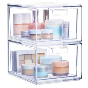 Audrey Stackable Clear Bin Plastic